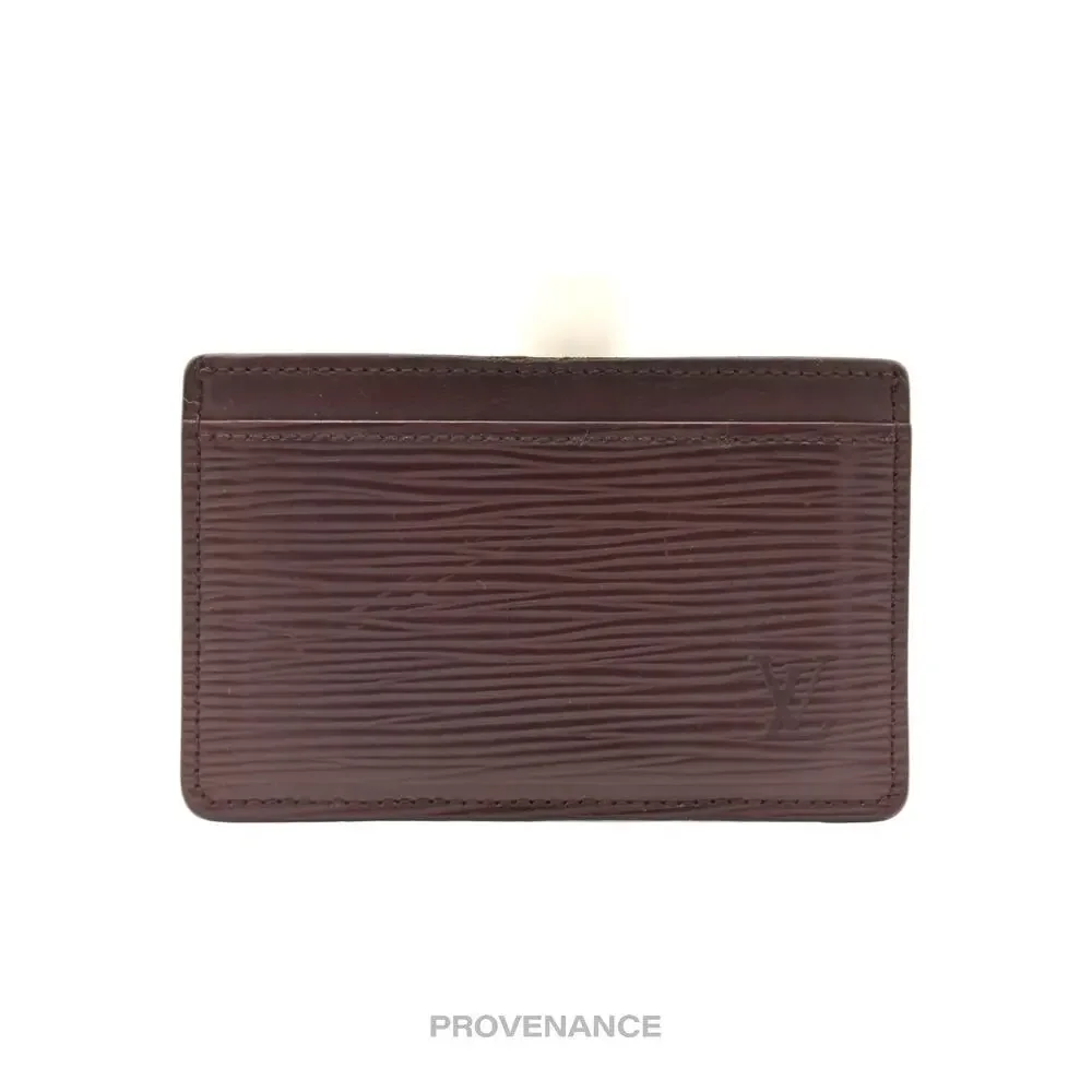🔴 Louis Vuitton Card Holder - Moka Epi Leather